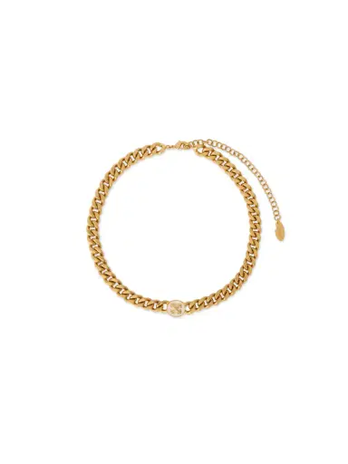 Off-White Round Arrow Necklace | Thumbnail 1 Off-White Round Arrow Necklace | Thumbnail 1