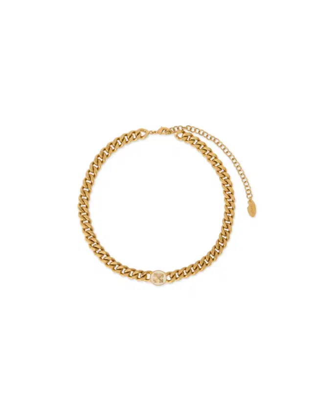 Off-White Round Arrow Necklace