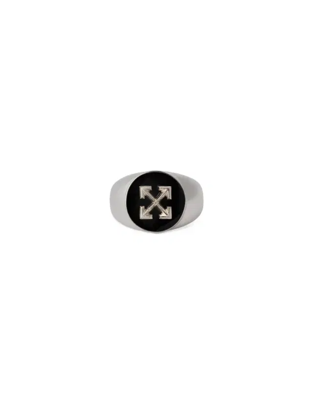 Off-White Round Arrow Signet Ring