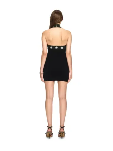 Off-White Black Starry Cross Collar Mini Dress | Thumbnail 4
