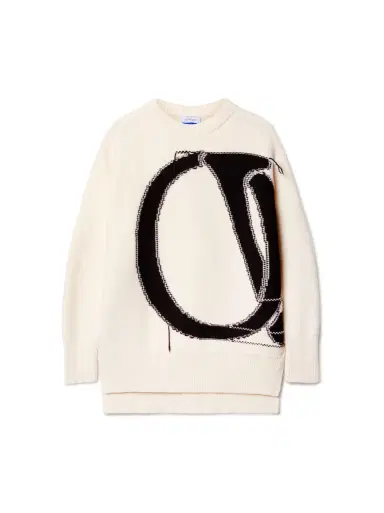 Off-White White Maxi Logo Crewneck | Thumbnail 1