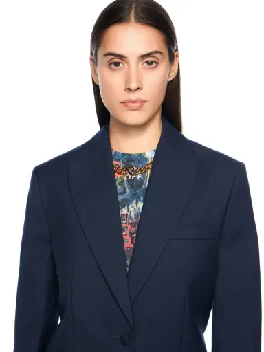 Off-White Gabardine Label Tomboy Blazer | Thumbnail 5 Off-White Gabardine Label Tomboy Blazer | Thumbnail 5