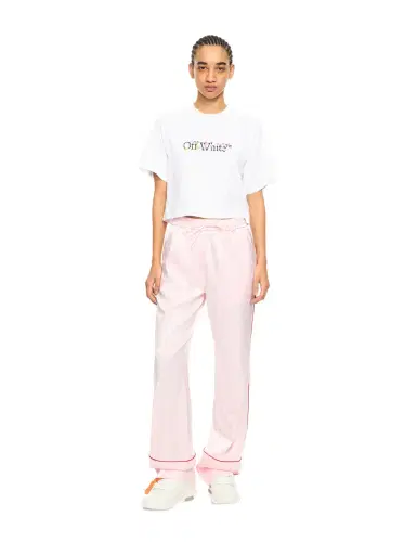 Off-White Jacquard Satin Pajama Pants | Thumbnail 2 Off-White Jacquard Satin Pajama Pants | Thumbnail 2