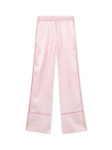 Off-White Jacquard Satin Pajama Pants | Thumbnail 1 Off-White Jacquard Satin Pajama Pants | Thumbnail 1