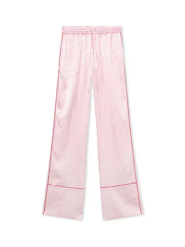 Off-White Jacquard Satin Pajama Pants