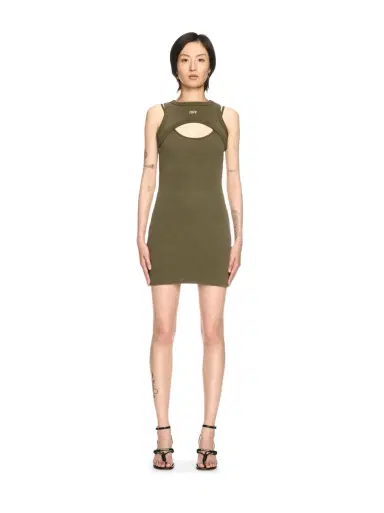 Off-White OFF STAMP RIB CUT OUT DRESS | Thumbnail 2