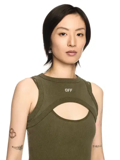 Off-White OFF STAMP RIB CUT OUT DRESS | Thumbnail 5