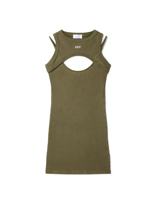 Off-White OFF STAMP RIB CUT OUT DRESS