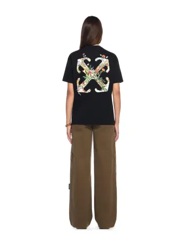 Off-White Arrow Glass Flower Regular Logo T-Shirt | Thumbnail 4