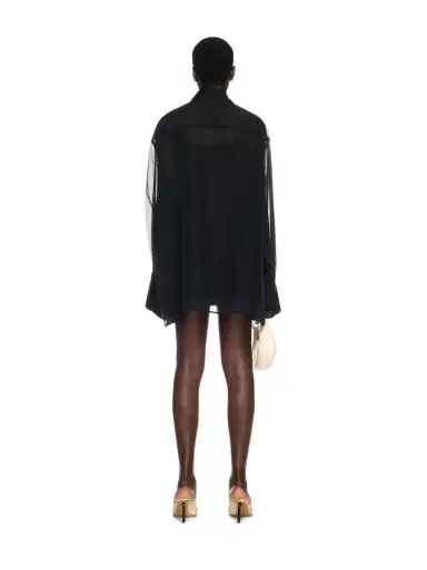 Off-White Black Organza Shirt Dress | Thumbnail 4