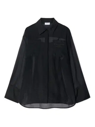 Off-White Black Organza Shirt Dress | Thumbnail 1