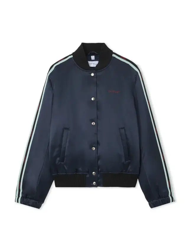 Off-White Satin Varsity Jacket
