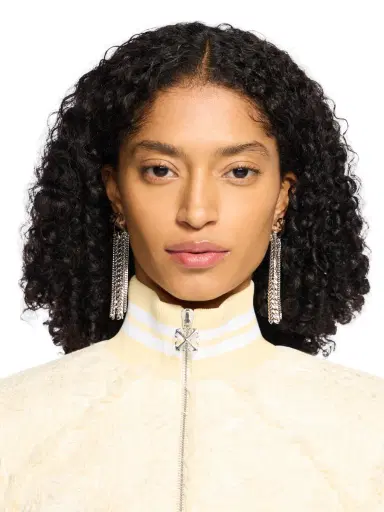 Off-White Arrow Chain Pendant Earrings | Thumbnail 2 Off-White Arrow Chain Pendant Earrings | Thumbnail 2