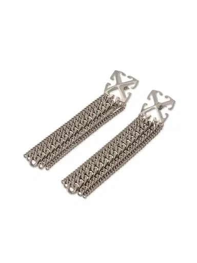 Off-White Arrow Chain Pendant Earrings | Thumbnail 3 Off-White Arrow Chain Pendant Earrings | Thumbnail 3