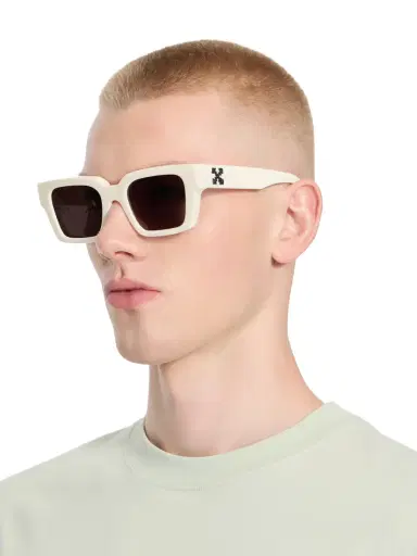Off-White White/Dark Gray Virgil Sunglasses | Thumbnail 4