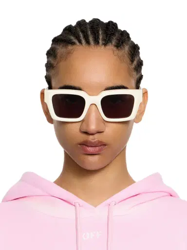 Off-White White/Dark Gray Virgil Sunglasses | Thumbnail 1