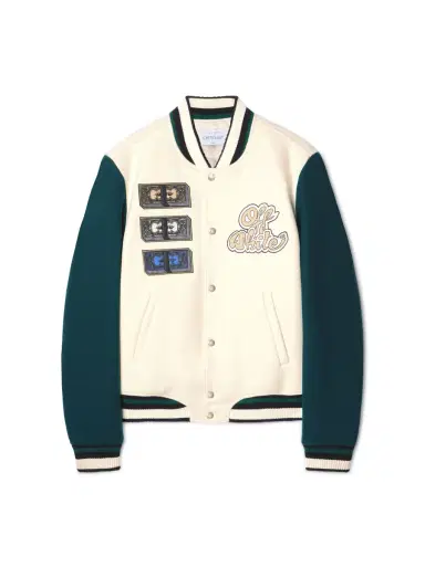 Off-White White Cash Varsity Jacket | Thumbnail 1