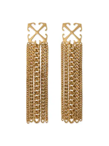 Off-White Arrow Chain Pendant Earrings | Thumbnail 1