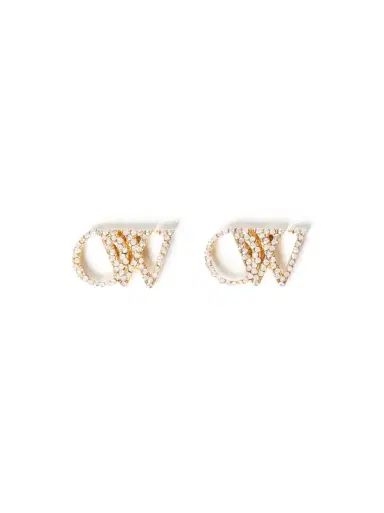 Off-White Strass Ow Earrings | Thumbnail 1 Off-White Strass Ow Earrings | Thumbnail 1
