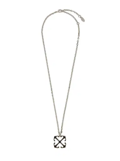 Off-White Enamel Arrow Pendant Necklace | Thumbnail 2