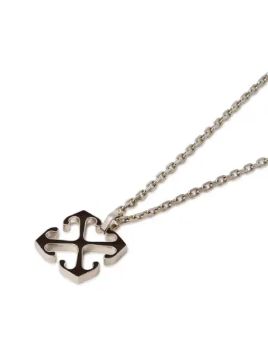 Off-White Enamel Arrow Pendant Necklace | Thumbnail 3