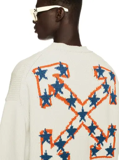 Off-White White Starry Arrow Knit Sweater | Thumbnail 6