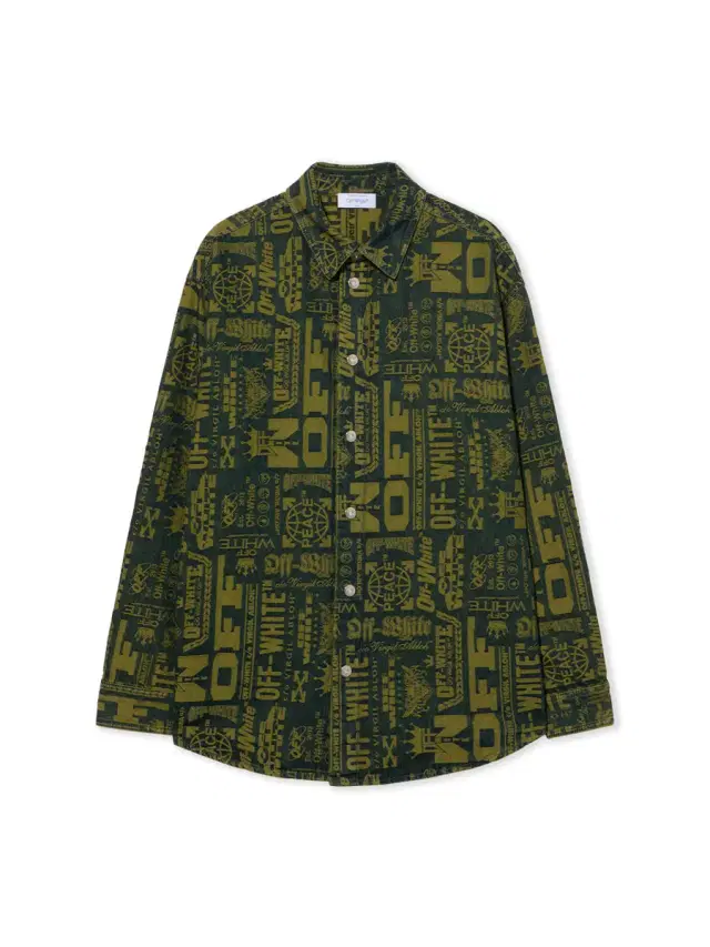 Off-White Multilogo Jacquard Denim Shirt