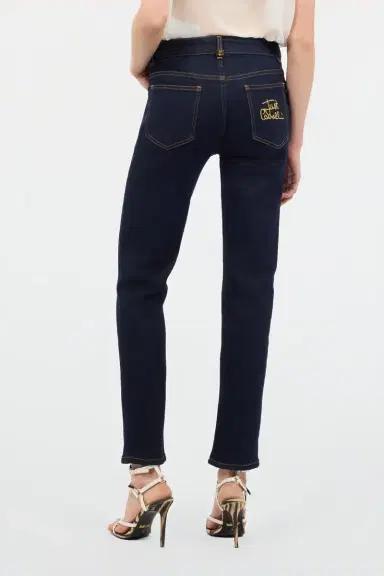 Roberto Cavalli Straight-Leg Jeans With Embroidered Logo | Thumbnail 3 Roberto Cavalli Straight-Leg Jeans With Embroidered Logo | Thumbnail 3