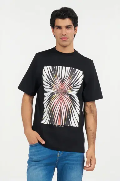 Roberto Cavalli Ray Of Pink Print T-Shirt | Thumbnail 2