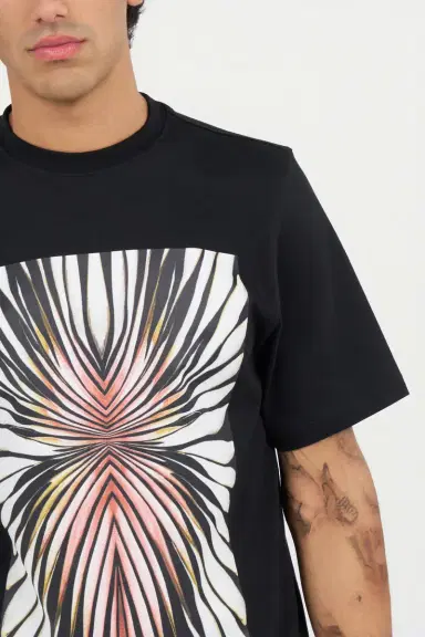 Roberto Cavalli Ray Of Pink Print T-Shirt | Thumbnail 5