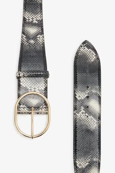 Roberto Cavalli Shaped belt in printed leather | Thumbnail 2