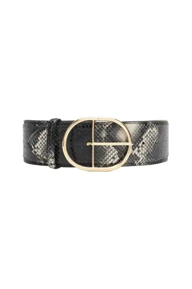 Roberto Cavalli Shaped belt in printed leather | Thumbnail 1