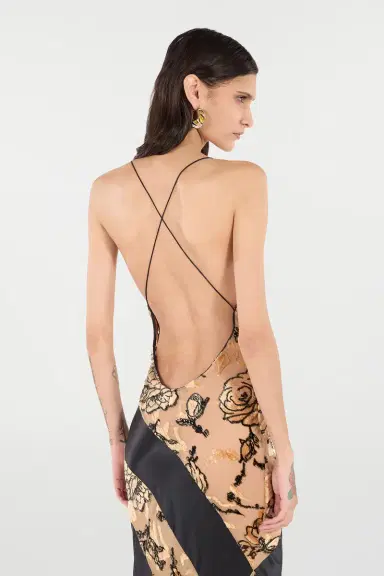 Roberto Cavalli Slip Dress With Rose Pattern | Thumbnail 6