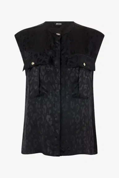 Roberto Cavalli Sleeveless Top With Jaguar Skin Design | Thumbnail 2