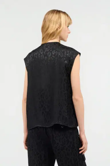 Roberto Cavalli Sleeveless Top With Jaguar Skin Design | Thumbnail 3