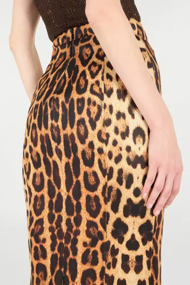 Roberto Cavalli Pencil Skirt With Jaguar Skin Print | Thumbnail 5