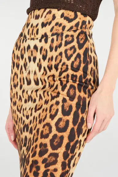 Roberto Cavalli Pencil Skirt With Jaguar Skin Print | Thumbnail 6
