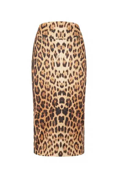 Roberto Cavalli Pencil Skirt With Jaguar Skin Print | Thumbnail 1