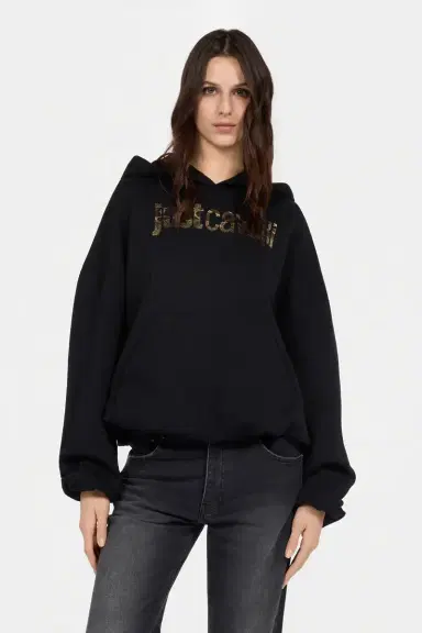 Roberto Cavalli Black Hoodie with Logo | Thumbnail 2 Roberto Cavalli Black Hoodie with Logo | Thumbnail 2
