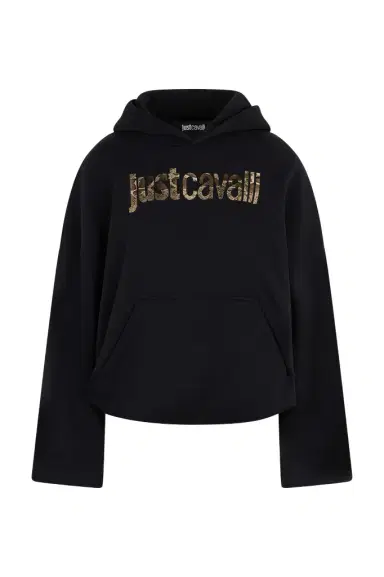 Roberto Cavalli Black Hoodie with Logo | Thumbnail 1 Roberto Cavalli Black Hoodie with Logo | Thumbnail 1