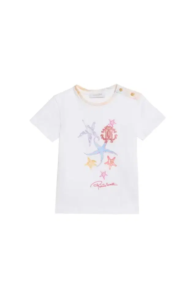Roberto Cavalli White T-shirt with RC Logo