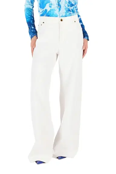 Roberto Cavalli Wide Leg Denim Trousers | Thumbnail 1 Roberto Cavalli Wide Leg Denim Trousers | Thumbnail 1