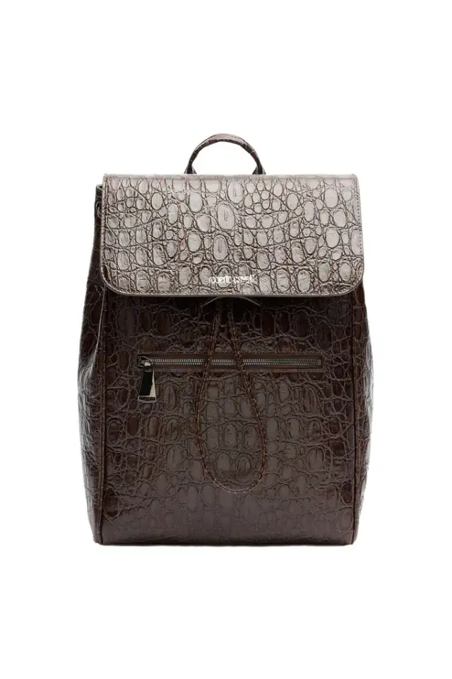 Roberto Cavalli Crocodile Scale-Effect Backpack