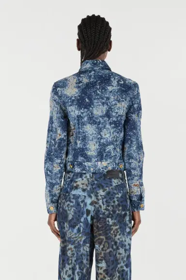 Roberto Cavalli Denim Jacket With Discoloration | Thumbnail 3
