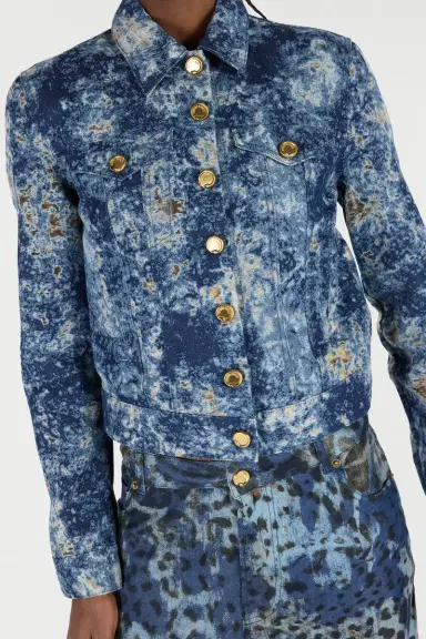 Roberto Cavalli Denim Jacket With Discoloration | Thumbnail 6