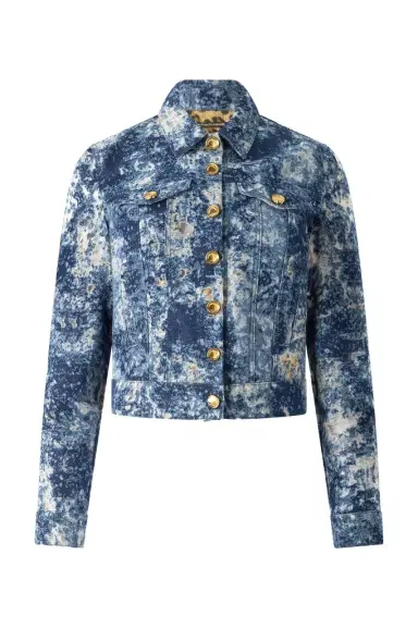 Roberto Cavalli Denim Jacket With Discoloration | Thumbnail 1