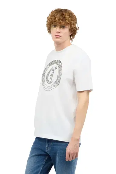 Roberto Cavalli T-Shirt With Front Logo Print | Thumbnail 1 Roberto Cavalli T-Shirt With Front Logo Print | Thumbnail 1