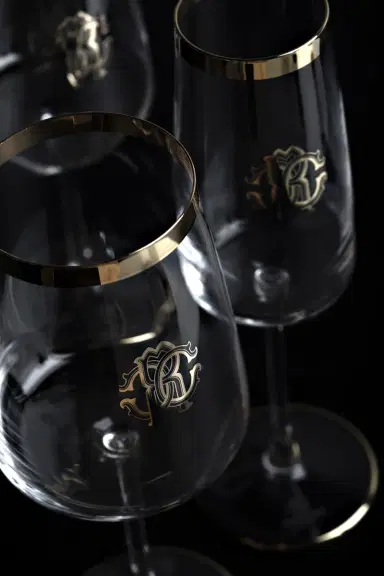 Roberto Cavalli Monogram Allover Platin 2 Glasses Set | Thumbnail 2