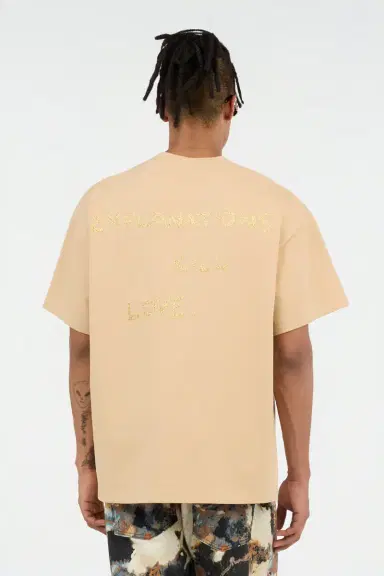 Roberto Cavalli Beige Graphic Print T-shirt | Thumbnail 3