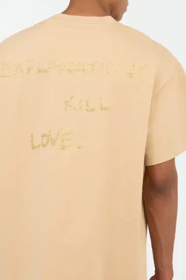 Roberto Cavalli Beige Graphic Print T-shirt | Thumbnail 5